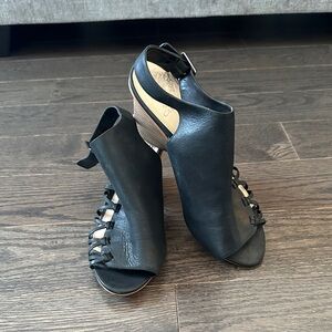 Vince Camuto Black Open-Toe Heels